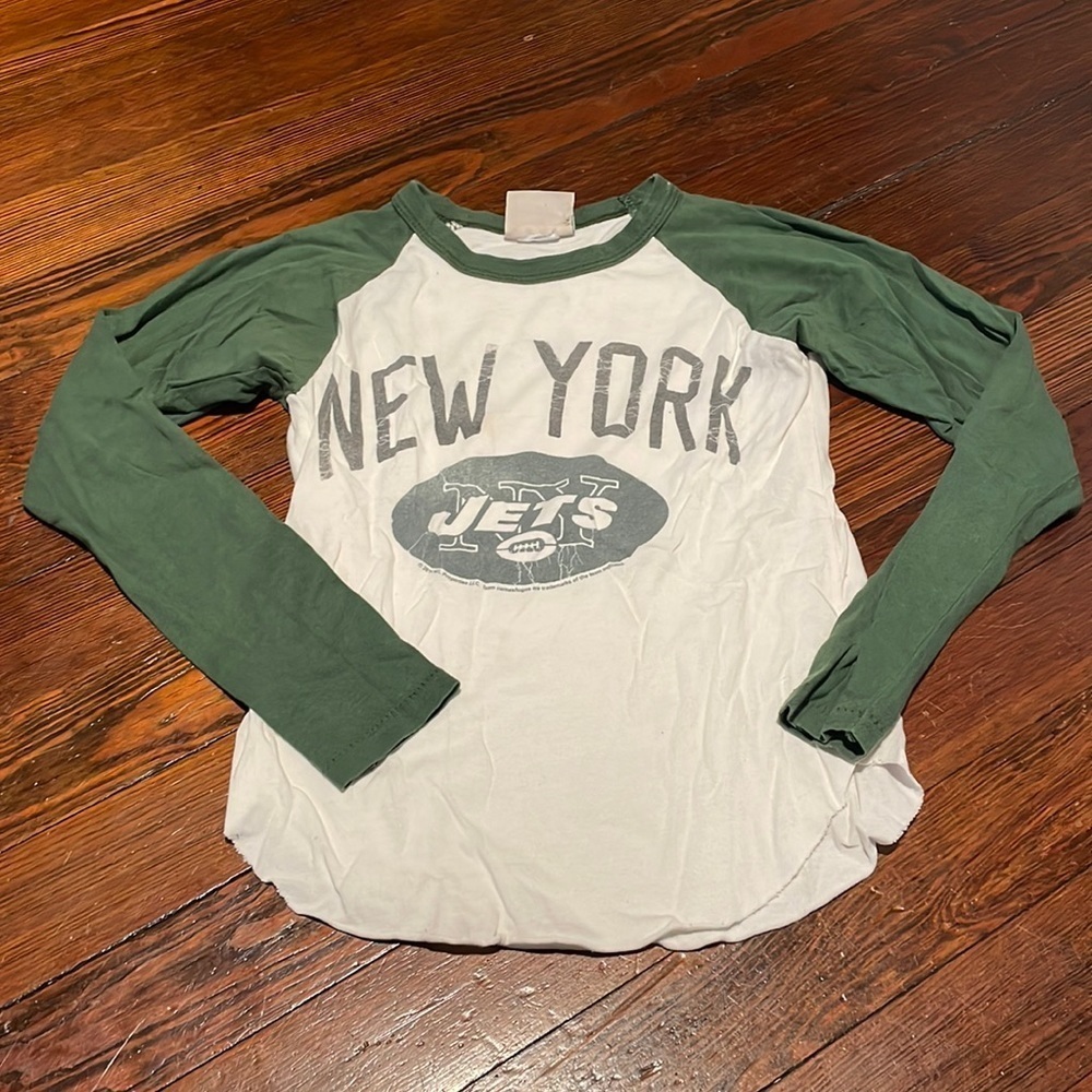 Junk Food NY Jets Kidโs Long Sleeve Shirt Size 8
